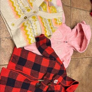 GAP Pink Hoodie and Colorful Sweaters Set